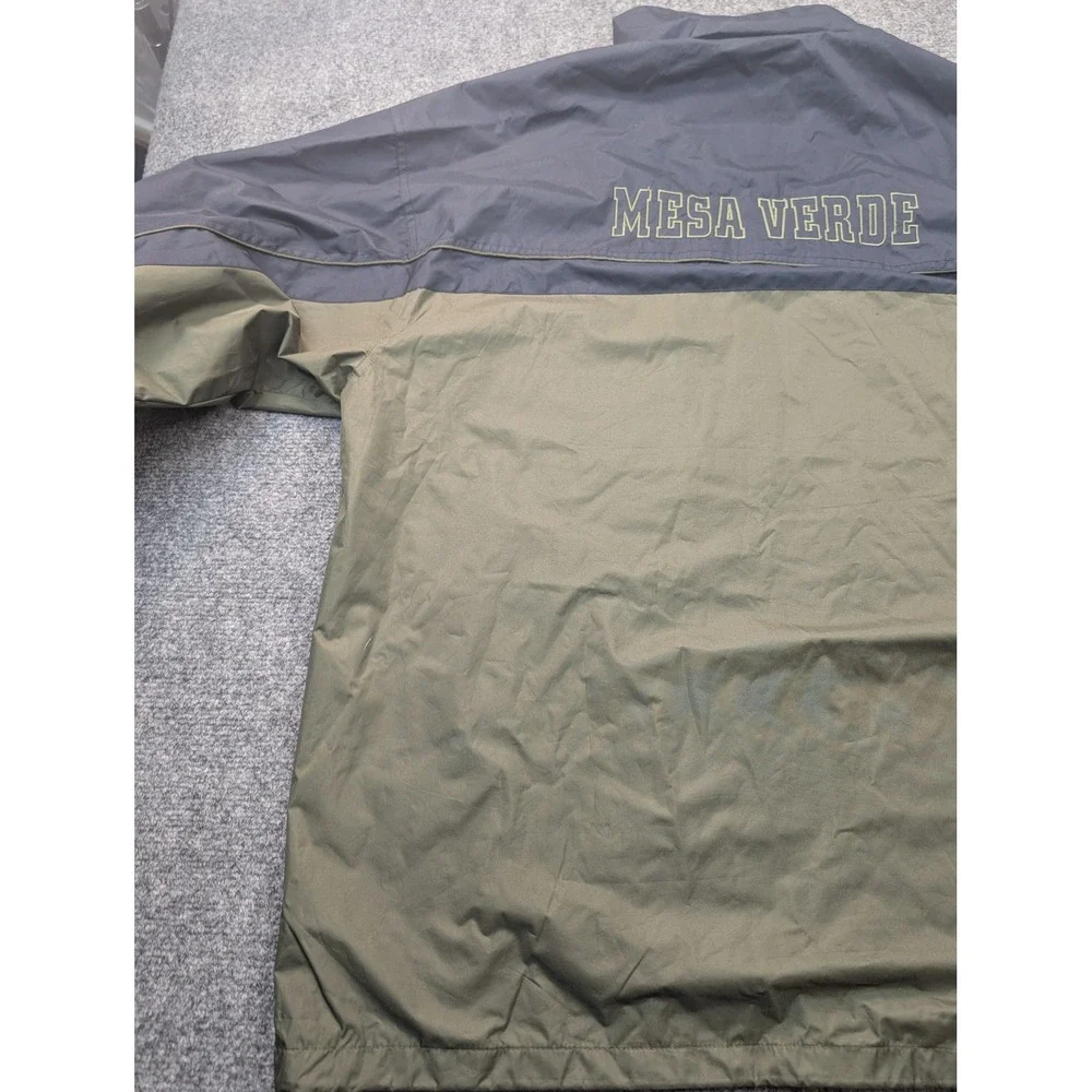 Mesa Verde Jacket Mens XL Green Black PCI Windbreaker Mesh Lined Hiking Zip Coat